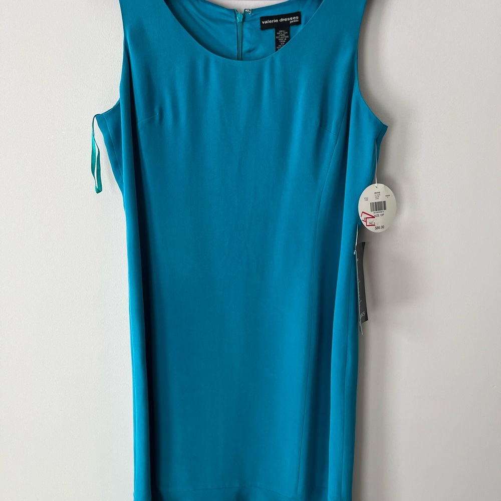 Valerie Teal Mini Dress 100% Silk